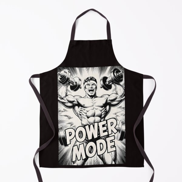 Artikelvorschau, Power-Modus – Retro-Comic-Illustration eines Bodybuilders entworfen und verkauft von Rawecz Studio.