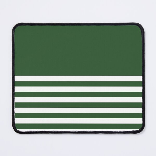 Item preview, PINE GREEN and WHITE HALF BLOCK STRIPES designed and sold by RachelMacht.