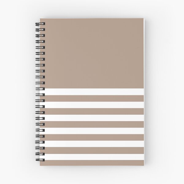 Item preview, WARM TAUPE and WHITE HALF BLOCK STRIPES designed and sold by RachelMacht.