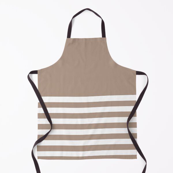 Item preview, WARM TAUPE and WHITE HALF BLOCK STRIPES designed and sold by RachelMacht.