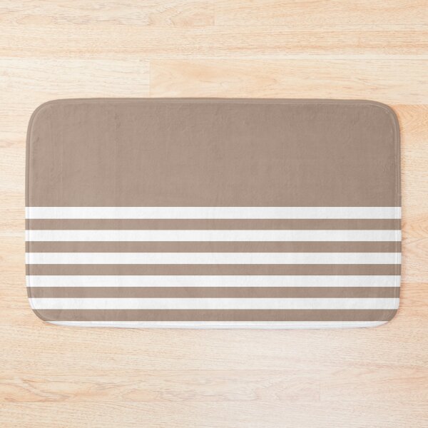 Item preview, WARM TAUPE and WHITE HALF BLOCK STRIPES designed and sold by RachelMacht.