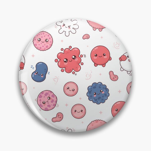 Item preview, Kawaii Leukocytes Pattern - Cute White Blood Cells (Kawaii Leukocytes Pattern) designed and sold by JohnWar.