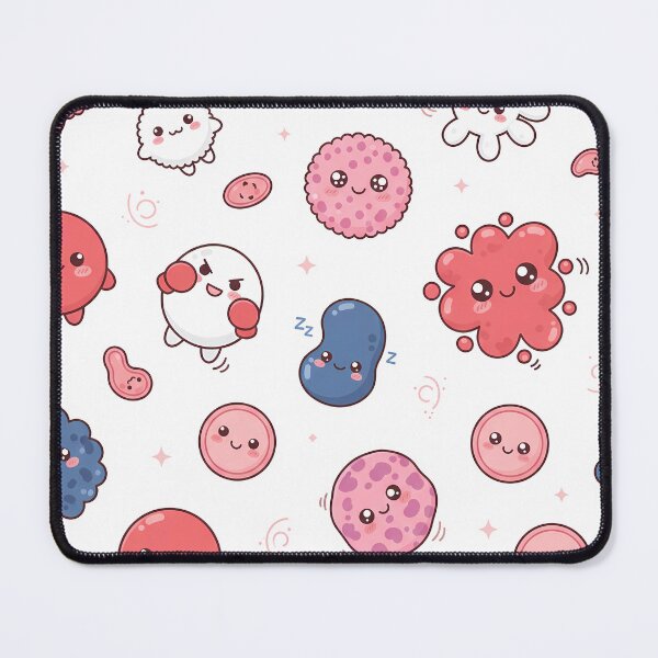 Item preview, Kawaii Leukocytes Pattern - Cute White Blood Cells (Kawaii Leukocytes Pattern) designed and sold by JohnWar.