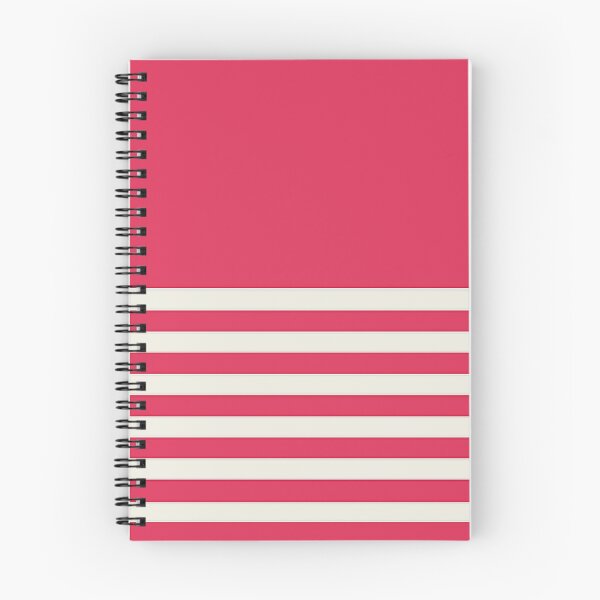 Item preview, RASPBERRY PINK and CREAM HALF BLOCK STRIPES designed and sold by RachelMacht.