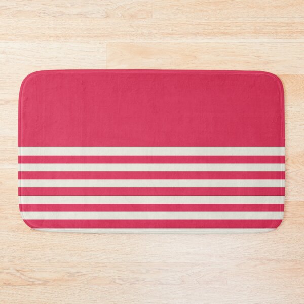 Item preview, RASPBERRY PINK and CREAM HALF BLOCK STRIPES designed and sold by RachelMacht.