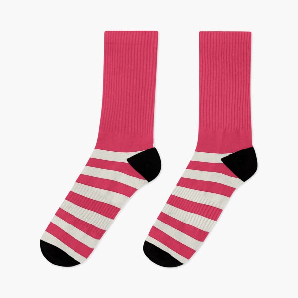Item preview, RASPBERRY PINK and CREAM HALF BLOCK STRIPES designed and sold by RachelMacht.