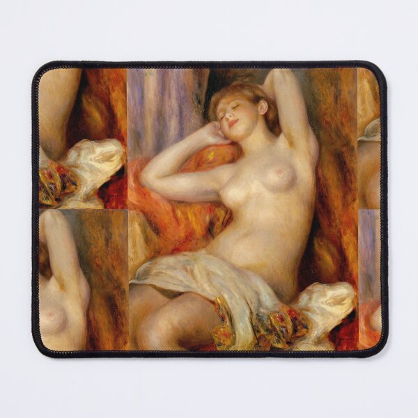 Item preview, Sleeping Woman by Pierre-Auguste Renoir: Sensual Impressionist Nude Poster designed and sold by artofuniverse.
