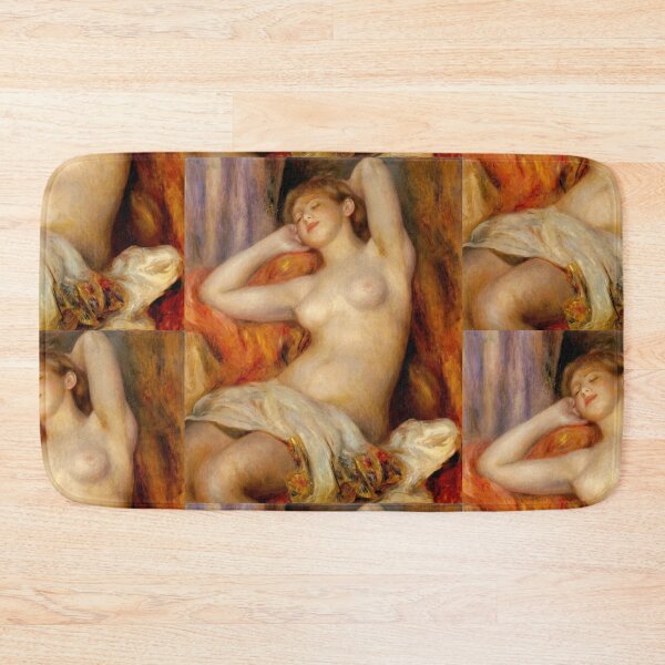 Item preview, Sleeping Woman by Pierre-Auguste Renoir: Sensual Impressionist Nude Poster designed and sold by artofuniverse.