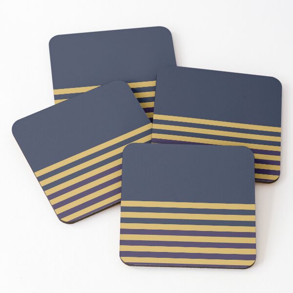 Item preview, NAVY BLUE and GOLD and NAVY HALF BLOCK STRIPES designed and sold by RachelMacht.