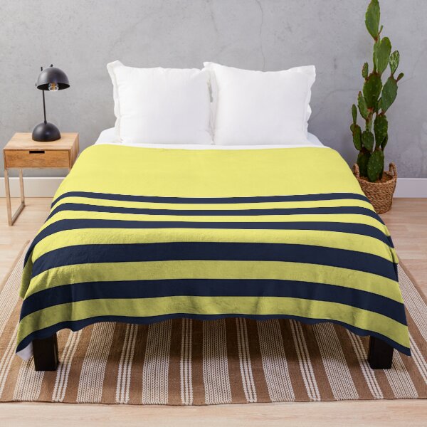 Item preview, NAVY BLUE and YELLOW HALF BLOCK STRIPES designed and sold by RachelMacht.