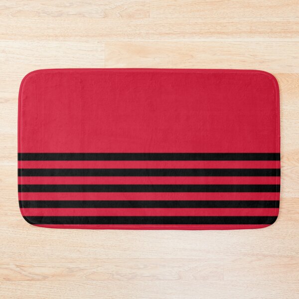 Item preview, RED and BLACK HALF BLOCK STRIPES designed and sold by RachelMacht.