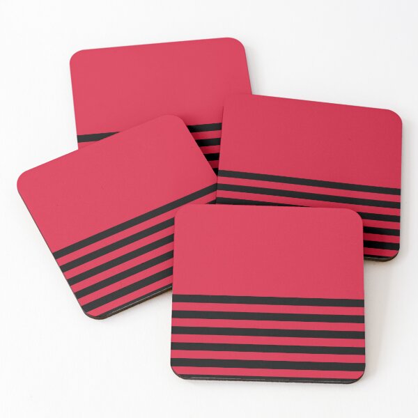 Item preview, RED and BLACK HALF BLOCK STRIPES designed and sold by RachelMacht.