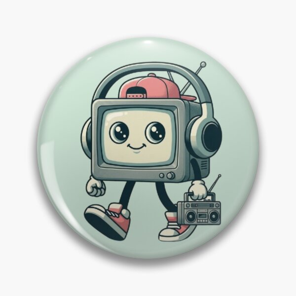 Item preview, Retro TV Head – Boombox Character Design designed and sold by Dogandesighn.