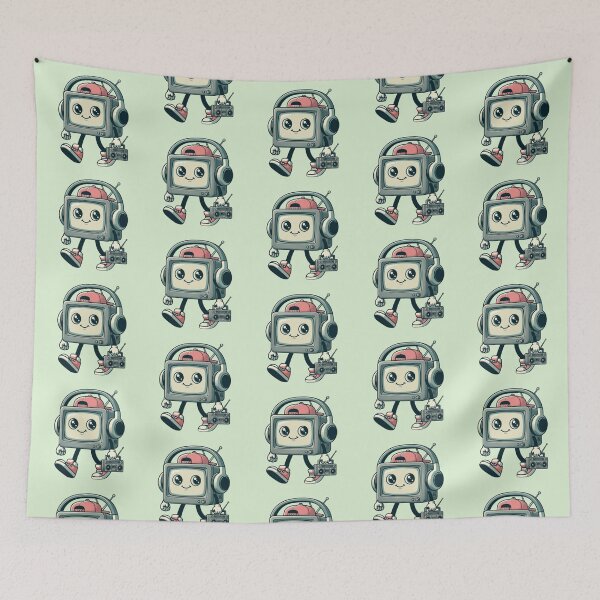 Item preview, Retro TV Head – Boombox Character Design designed and sold by Dogandesighn.