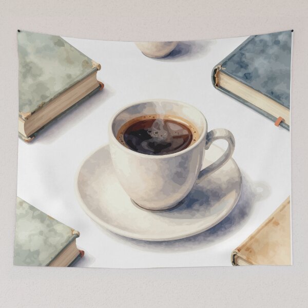 Item preview, Coffee and Books: A Cozy Moment designed and sold by RidaSalArt.