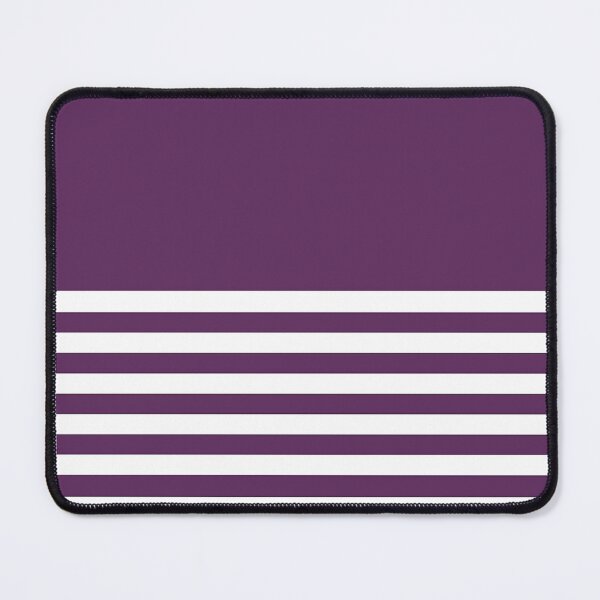 Item preview, AUBERGINE PURPLE and WHITE HALF BLOCK STRIPES designed and sold by RachelMacht.