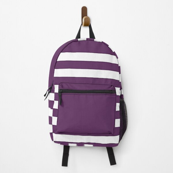 Item preview, AUBERGINE PURPLE and WHITE HALF BLOCK STRIPES designed and sold by RachelMacht.