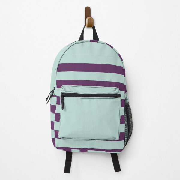 Item preview, AUBERGINE PURPLE and MINT GREEN HALF BLOCK STRIPES designed and sold by RachelMacht.