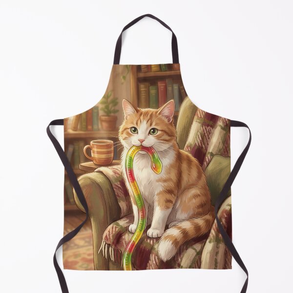 Item preview, Hungry Cat Caught a Gummy Worm designed and sold by M-Y-A-R-T-.