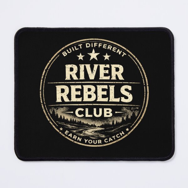 Item preview, River Rebels Club Logo Shirt – Built Different Earn Your Catch Tee, Minimal Outdoor Lifestyle Design, Vintage Badge Graphic designed and sold by WildWonderfulWear.