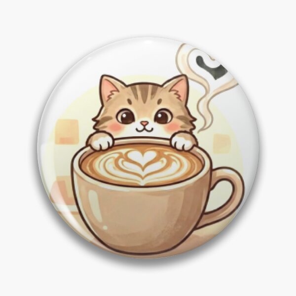 Item preview, Cute Latte Cat Coffee designed and sold by Meowza Studio.