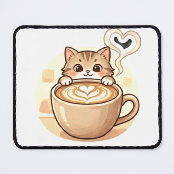 Item preview, Cute Latte Cat Coffee designed and sold by Meowza Studio.