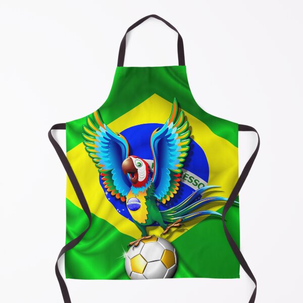 Item preview, Brazil Macaw Parrot Cartoon with Soccer Ball designed and sold by BluedarkArt.