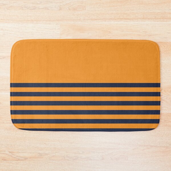Item preview, ORANGE and NAVY BLUE and ORANGE HALF BLOCK STRIPES designed and sold by RachelMacht.