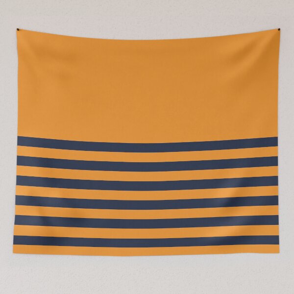 Item preview, ORANGE and NAVY BLUE and ORANGE HALF BLOCK STRIPES designed and sold by RachelMacht.