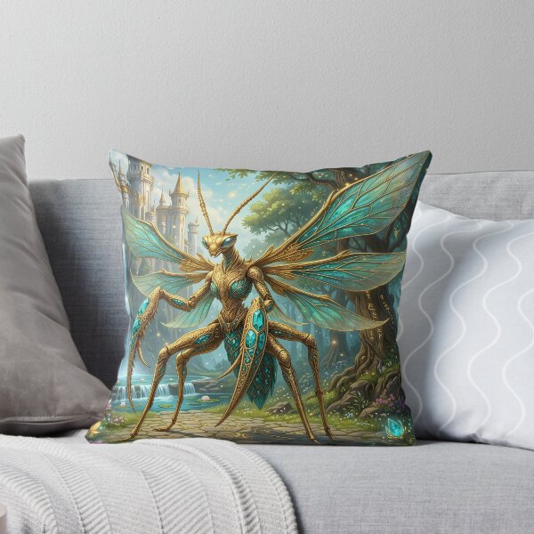 Item preview, Golden Praying Mantis - Insect Fantasy Art designed and sold by Lucid Dream Pixel.