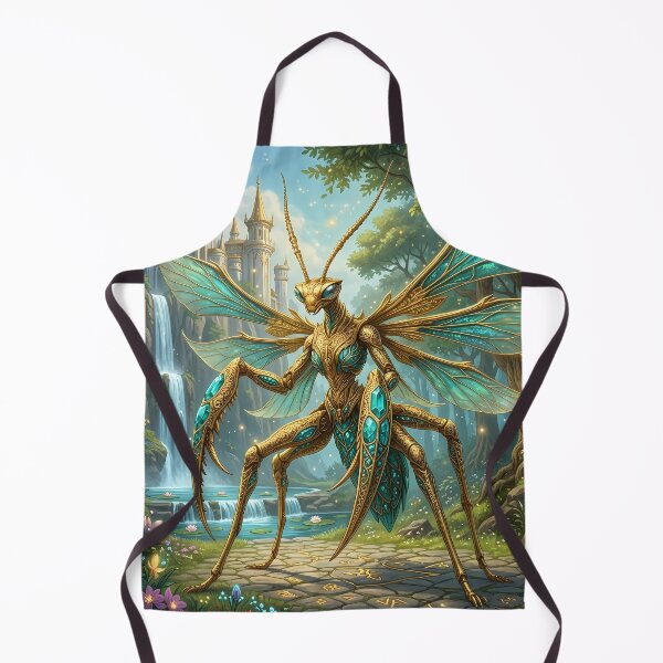 Item preview, Golden Praying Mantis - Insect Fantasy Art designed and sold by Lucid Dream Pixel.