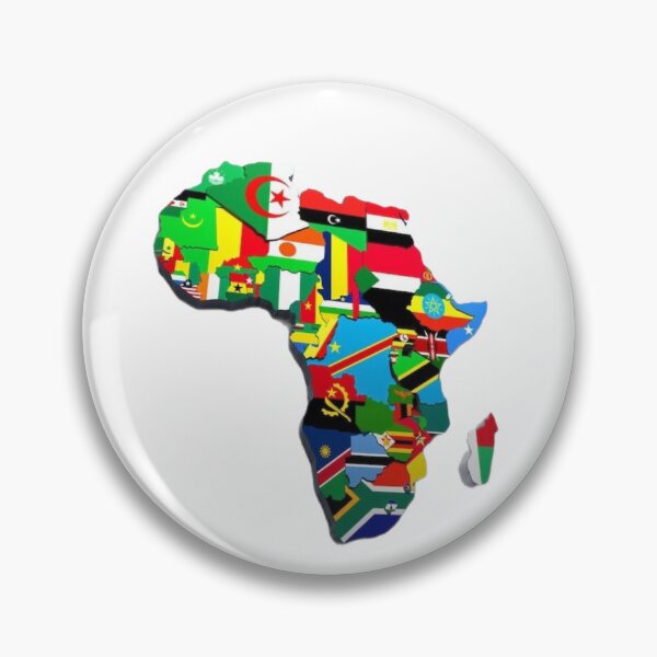 Item preview, Africa Map with Flags – African Pride Countries Design, Pan African Art designed and sold by Aisha Creates.