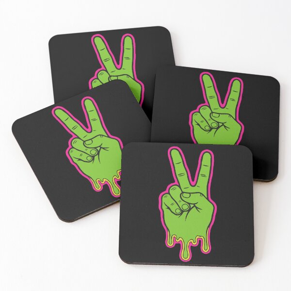 Item preview, Melting Neon Peace Gesture designed and sold by Gkinoki.