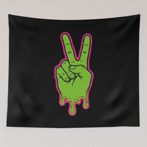 Item preview, Melting Neon Peace Gesture designed and sold by Gkinoki.