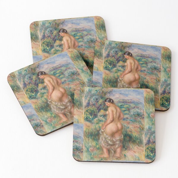 Item preview, Standing Bather Baigneuse Debout by Pierre-Auguste Renoir: Impressionist Nude Poster designed and sold by artofuniverse.