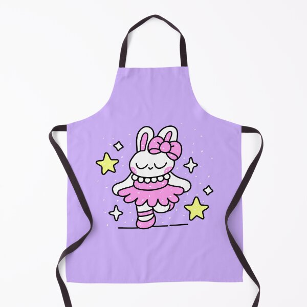 Item preview, Cute Bunny Ballerina with Pink Tutu Bow and Stars Kawaii Illustration designed and sold by QuietBloom80.