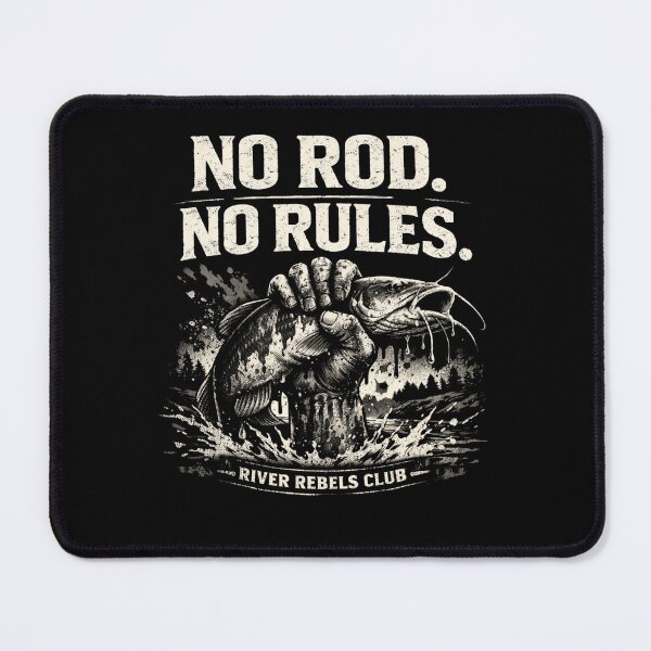 Item preview, No Rod No Rules Shirt – Hand fishing Catfish Design, Built Different Outdoors Tee, River Rebels Club Fishing Shirt designed and sold by WildWonderfulWear.