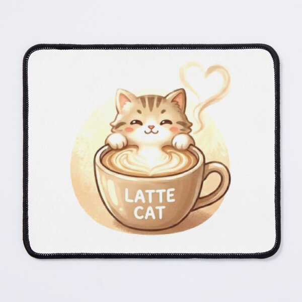 Item preview, Kawaii Cat Lover Coffee latte cat designed and sold by Meowza Studio.