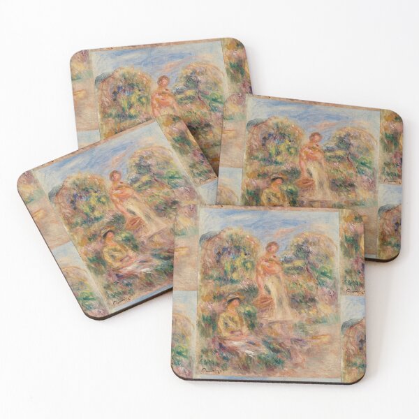 Item preview, Standing Woman and Seated Woman by Pierre-Auguste Renoir: Impressionist Garden Poster designed and sold by artofuniverse.