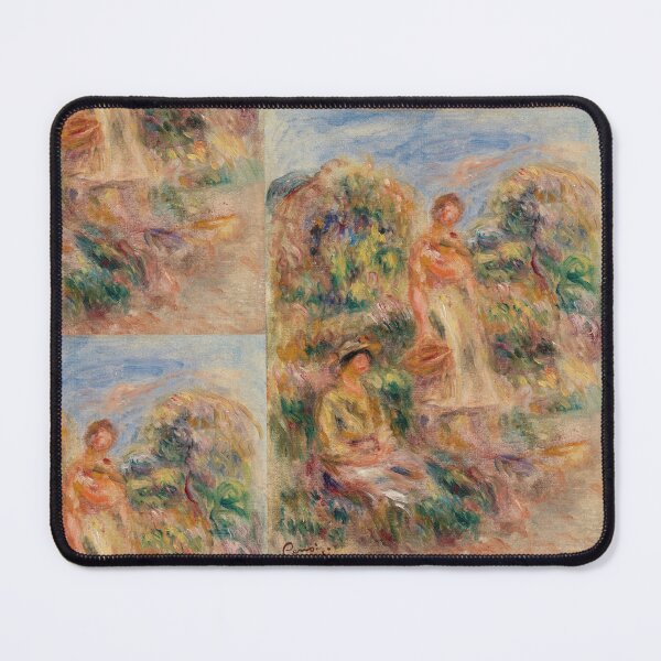 Item preview, Standing Woman and Seated Woman by Pierre-Auguste Renoir: Impressionist Garden Poster designed and sold by artofuniverse.
