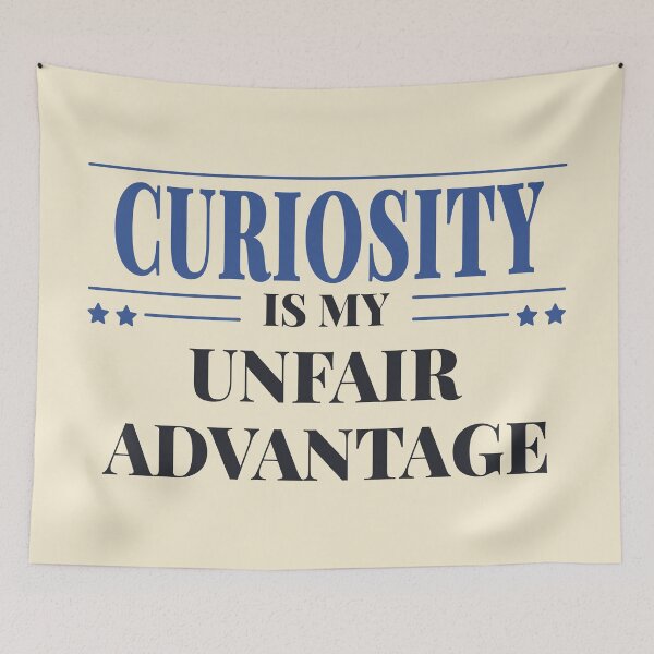 Item preview, Curiosity is my unfair advantage - Dark typography designed and sold by Revextyr.