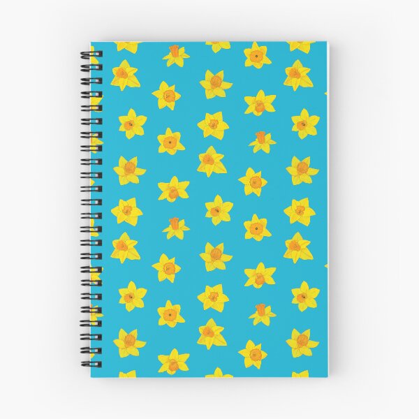 Item preview, Daffodil pattern 3 with blue background designed and sold by Paintingsbyapeacock.