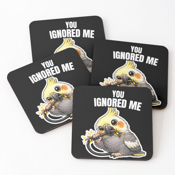 Item preview, Funny Cockatiel You Ignored Me – Cute Needy Bird Meme Design designed and sold by FeatherChaos.