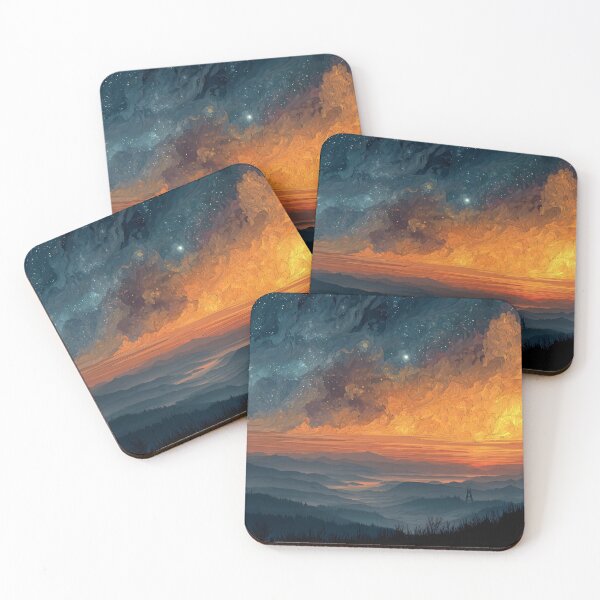 Item preview, We Watched the Sky Burn Together – Cosmic Love Landscape designed and sold by MetroEnvision.