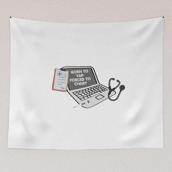 Item preview, Born To Yap Forced To Chart Medical Humor Nurse Gift designed and sold by ChaaiTee.