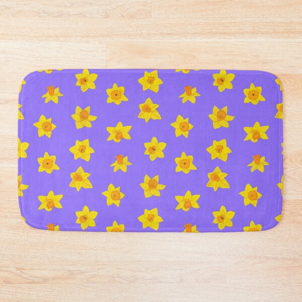 Item preview, Daffodil Pattern 3 with purple background  designed and sold by Paintingsbyapeacock.