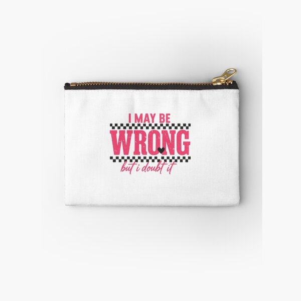 Item preview, I May Be Wrong But I Doubt It — Sassy Pink Typography Quote | Retro Checkered Graphic designed and sold by Colorful-Garden.