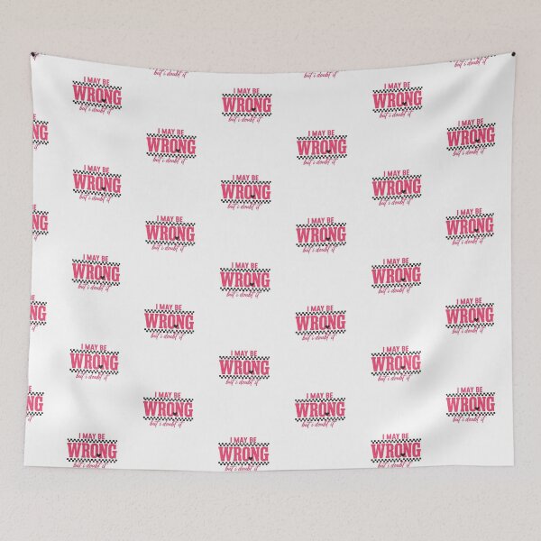 Item preview, I May Be Wrong But I Doubt It — Sassy Pink Typography Quote | Retro Checkered Graphic designed and sold by Colorful-Garden.