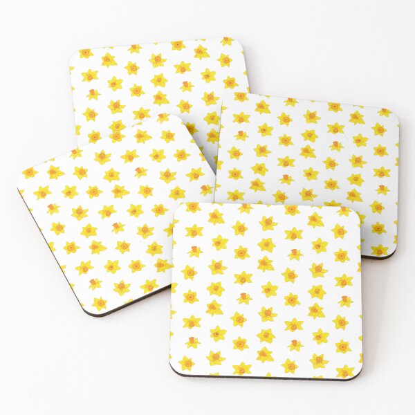Item preview, Daffodil pattern 3 with white background designed and sold by Paintingsbyapeacock.