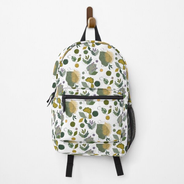 Item preview, Modern Botanical Circle Pattern with Fern and Leaves designed and sold by Vibria Pattern Studio.